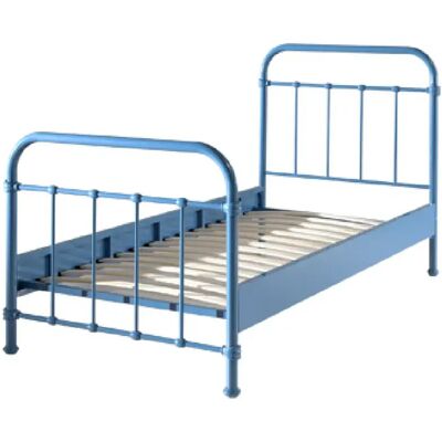 Lit enfant VIPACK 90x200cm Bleu - Cadre en Métal, Sans Matelas - Série New York - Publicité Lit enfant VIPACK 90x200cm Bleu - Cadre en Métal, Sans Matelas - Série New York - Publicité