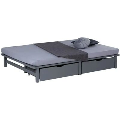 Homestyle4u Lit Pin 140x200 - Économise Espace Design Moderne - Publicité Homestyle4u Lit Pin 140x200 - Économise Espace Design Moderne - Publicité
