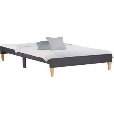 HOMESTYLE4U Lit capitonné avec matelas - 140x200 cm - Publicité HOMESTYLE4U Lit capitonné avec matelas - 140x200 cm - Publicité