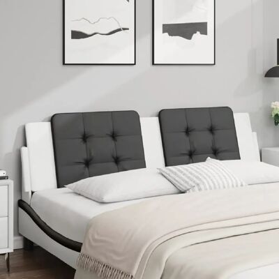 Vidaxl Tête de lit en similpelle noir/blanc - Tête de lit - Publicité Vidaxl Tête de lit en similpelle noir/blanc - Tête de lit - Publicité