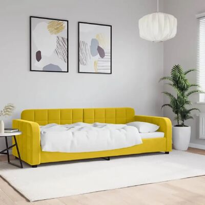 vidaXL Canapé-Lit Velours Jaune 80 x 200 cm - Canapé-Lit - Publicité vidaXL Canapé-Lit Velours Jaune 80 x 200 cm - Canapé-Lit - Publicité