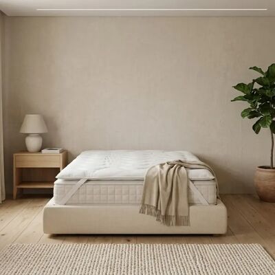 PIKOLIN HOME Surmatelas 5cm Fibre 90x190 - Publicité PIKOLIN HOME Surmatelas 5cm Fibre 90x190 - Publicité