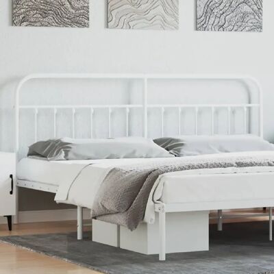 Tête de lit en métal blanc vidaXL 200 cm - Tête de lit - Publicité Tête de lit en métal blanc vidaXL 200 cm - Tête de lit - Publicité