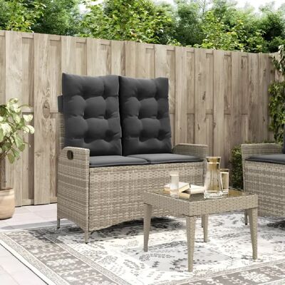 vidaXL Banc de Jardin Réglable Coussins Gris Clair - Mobilier d'Extérieur - Publicité vidaXL Banc de Jardin Réglable Coussins Gris Clair - Mobilier d'Extérieur - Publicité