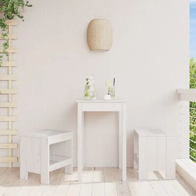 Tabourets de jardin en pin blanc vidaXL - Tabourets de jardin - Publicité Tabourets de jardin en pin blanc vidaXL - Tabourets de jardin - Publicité
