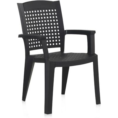 Pegane Lot de 6 Chaises empilables Résine Gris - Publicité Pegane Lot de 6 Chaises empilables Résine Gris - Publicité