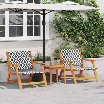 vidaXL - Std Ergonomic - Noir Blanc - Bois - Chaises de jardin - Publicité vidaXL - Std Ergonomic - Noir Blanc - Bois - Chaises de jardin - Publicité