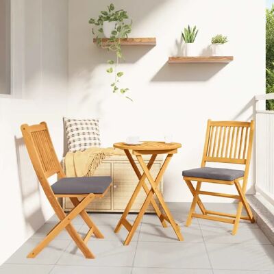 Chaises de jardin VidaXL - 2 pièces en bois d'acacia pliante - Publicité Chaises de jardin VidaXL - 2 pièces en bois d'acacia pliante - Publicité