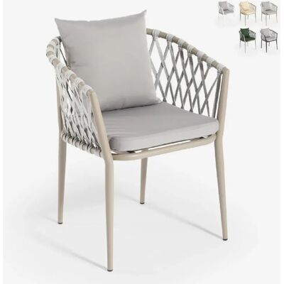 Ahd Amazing Home Design - Chaise d'Extérieur en Aluminium avec Corde et Accoudoirs - Mobilier de Jardin - Publicité Ahd Amazing Home Design - Chaise d'Extérieur en Aluminium avec Corde et Accoudoirs - Mobilier de Jardin - Publicité