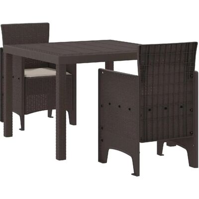 Vidaxl - 3-Pièces - Marron Foncé - Polypropylène - Ensemble de Jardin - Publicité Vidaxl - 3-Pièces - Marron Foncé - Polypropylène - Ensemble de Jardin - Publicité