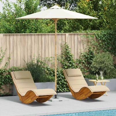 Parasol de jardin Bambú Vidaxl 240x260cm Blanc Crème - Publicité Parasol de jardin Bambú Vidaxl 240x260cm Blanc Crème - Publicité