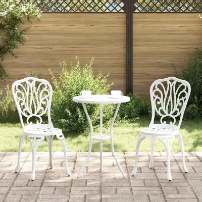 Ensemble de Bistro de Jardin Blanc Vidaxl - Mobilier pour Deux - Publicité Ensemble de Bistro de Jardin Blanc Vidaxl - Mobilier pour Deux - Publicité