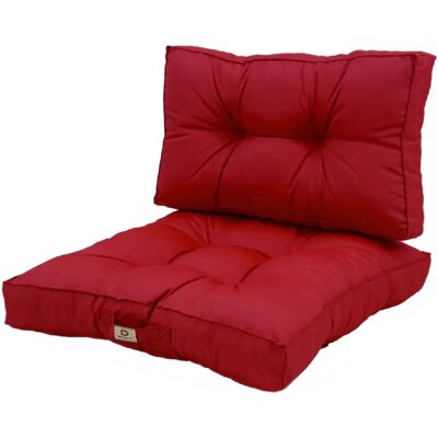 Déco Arts Coussins pour salon de jardin capitonné 50x50cm rouge - Publicité Déco Arts Coussins pour salon de jardin capitonné 50x50cm rouge - Publicité