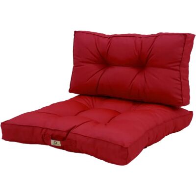 Déco Arts Coussins pour salon de jardin capitonné 60x60cm rouge - Publicité Déco Arts Coussins pour salon de jardin capitonné 60x60cm rouge - Publicité