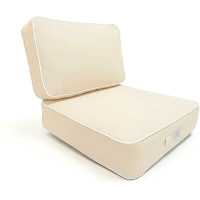 Déco Arts Coussins salon jardin premium déhoussable 60x60cm Jaune beurre - Publicité Déco Arts Coussins salon jardin premium déhoussable 60x60cm Jaune beurre - Publicité
