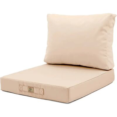 Déco Arts Coussins pour salon de jardin déhoussable 60x60cm Beige - Publicité Déco Arts Coussins pour salon de jardin déhoussable 60x60cm Beige - Publicité