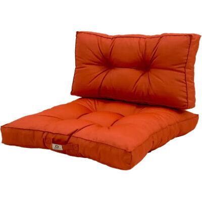 Déco Arts Coussins pour salon de jardin capitonné 60x60cm orange - Publicité Déco Arts Coussins pour salon de jardin capitonné 60x60cm orange - Publicité
