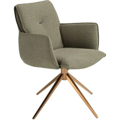 Angel Cerda Chaise pivotante en tissu vert olive - Publicité Angel Cerda Chaise pivotante en tissu vert olive - Publicité