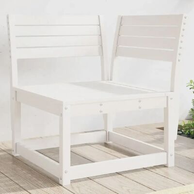 vidaXL Canapé d'angle de jardin blanc 73x73x78cm bois pin massif - Publicité vidaXL Canapé d'angle de jardin blanc 73x73x78cm bois pin massif - Publicité