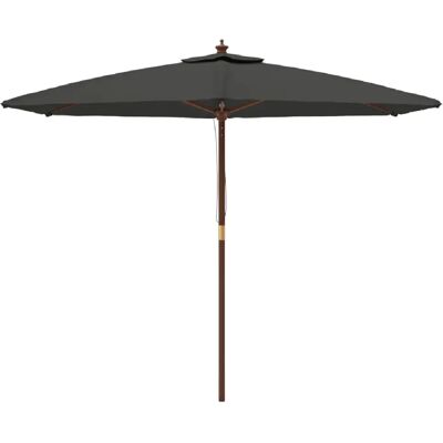 Helloshop26 Parasol de jardin avec mât en bois 299 x 240 cm anthracite 02_0008334 - Publicité Helloshop26 Parasol de jardin avec mât en bois 299 x 240 cm anthracite 02_0008334 - Publicité