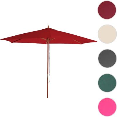 Mendler Parasol en bois, parasol de jardin Florida, parasol de marché, 3m ~ bordeaux - Publicité Mendler Parasol en bois, parasol de jardin Florida, parasol de marché, 3m ~ bordeaux - Publicité