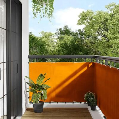 vidaXL Écran de confidentialité pour balcon orange 90x700 cm - Écran de confidentialité - Publicité vidaXL Écran de confidentialité pour balcon orange 90x700 cm - Écran de confidentialité - Publicité