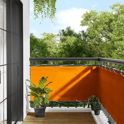 vidaXL Protection de balcon orange 75x700 cm - Paravent de balcon - Publicité vidaXL Protection de balcon orange 75x700 cm - Paravent de balcon - Publicité