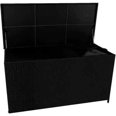 Monstershop Coffre de Rangement 700 L Rotin Noir Doublure Imperméable Extérieure Jardin - Publicité Monstershop Coffre de Rangement 700 L Rotin Noir Doublure Imperméable Extérieure Jardin - Publicité