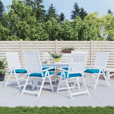 vidaXL Coussin de chaise - 6 pcs Bleu clair - Extérieur & intérieur - Publicité vidaXL Coussin de chaise - 6 pcs Bleu clair - Extérieur & intérieur - Publicité