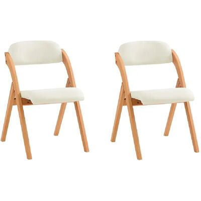 SoBuy Chaise Pliante Rembourrée Bois Hêtre Blanc Cassé 47.5x41.5x77 cm FST92-WX2 - Publicité SoBuy Chaise Pliante Rembourrée Bois Hêtre Blanc Cassé 47.5x41.5x77 cm FST92-WX2 - Publicité
