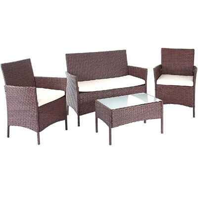 Decoshop26 - MDJ04146 - Poly-rotin - Ensemble de jardin - Publicité Decoshop26 - MDJ04146 - Poly-rotin - Ensemble de jardin - Publicité
