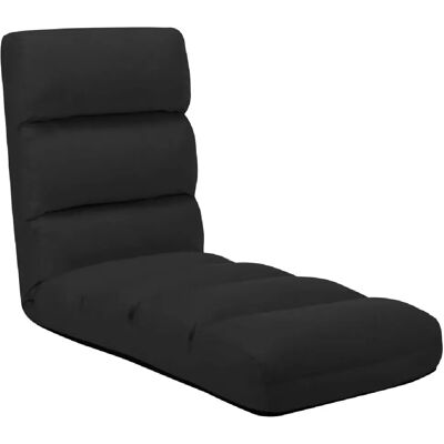 vidaXL Chaise de sol Pliable en Similicuir Noir - Chaise de sol - Publicité vidaXL Chaise de sol Pliable en Similicuir Noir - Chaise de sol - Publicité