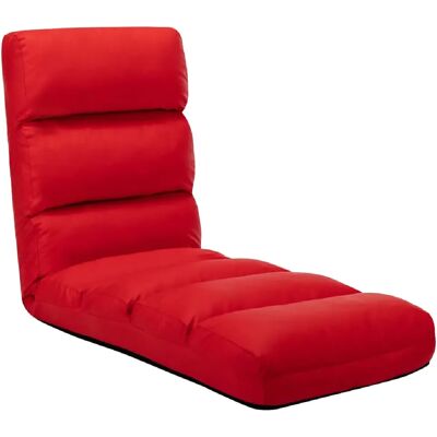 vidaXL Fauteuil Pliable en Similicuir Rouge - Fauteuil de Sol - Publicité vidaXL Fauteuil Pliable en Similicuir Rouge - Fauteuil de Sol - Publicité