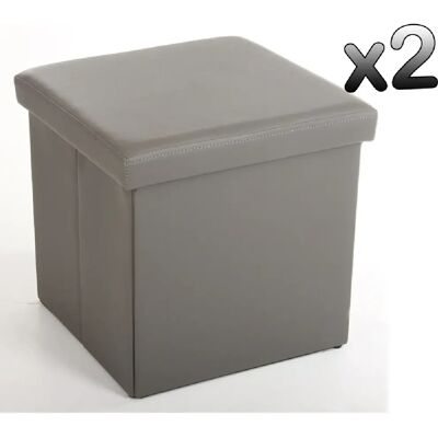 Pegane Pouf d'extérieur Lilo - Gris - Publicité Pegane Pouf d'extérieur Lilo - Gris - Publicité