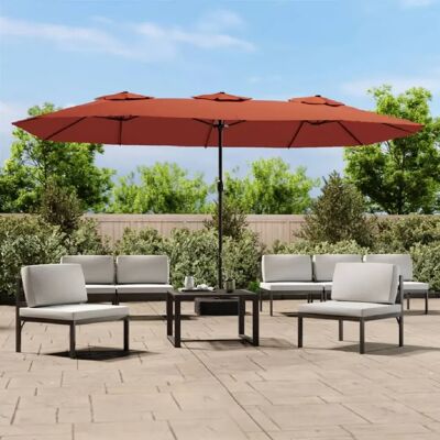 vidaXL Parasol à double tête avec LED - Parasol de jardin - Publicité vidaXL Parasol à double tête avec LED - Parasol de jardin - Publicité