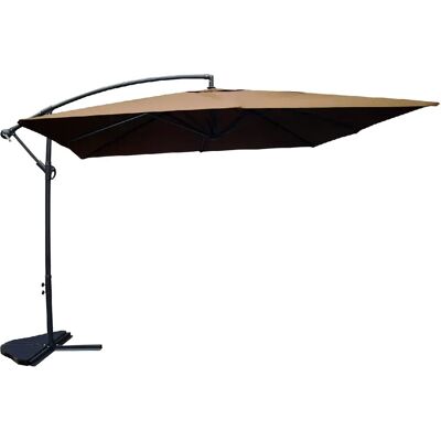 Concept Usine Parasol marron déporté carré 3 x 3 m SOLENZARA - Publicité Concept Usine Parasol marron déporté carré 3 x 3 m SOLENZARA - Publicité