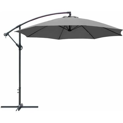 Alizé Parasol déporté rond - Gris - Publicité Alizé Parasol déporté rond - Gris - Publicité