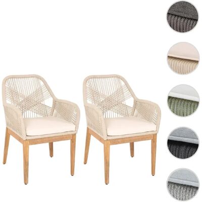 Ensemble de Chaises de Jardin Mendler - Bois d'Acacia Résistant aux Intempéries et Coussins - Publicité Ensemble de Chaises de Jardin Mendler - Bois d'Acacia Résistant aux Intempéries et Coussins - Publicité