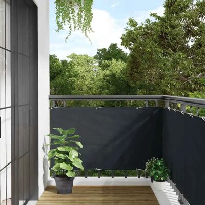 vidaXL Écran de balcon en tissu Oxford 75x400cm Anthracite - Paravento de balcon - Publicité vidaXL Écran de balcon en tissu Oxford 75x400cm Anthracite - Paravento de balcon - Publicité