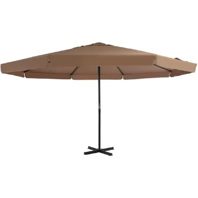 Parasol de jardin VidaXL - 500cm Gris Topo - Publicité Parasol de jardin VidaXL - 500cm Gris Topo - Publicité