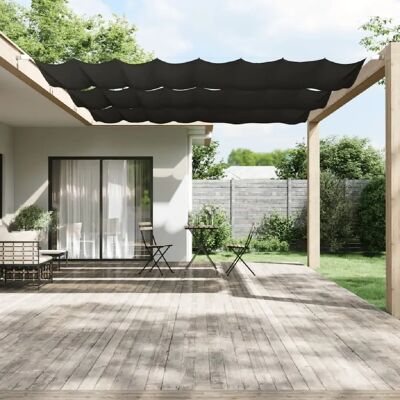 Store Vertical vidaXL Tissu Oxford Anthracite 140x420 cm - Store Vertical - Publicité Store Vertical vidaXL Tissu Oxford Anthracite 140x420 cm - Store Vertical - Publicité