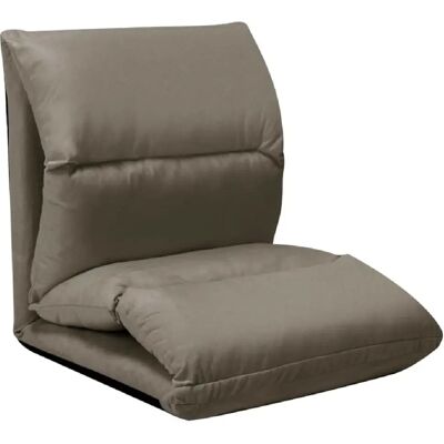 vidaXL Chaise de sol pliable en microfibre gris foncé - Publicité vidaXL Chaise de sol pliable en microfibre gris foncé - Publicité