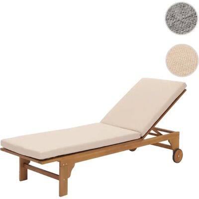 Mendler Bain de soleil en acacia - Beige - Publicité Mendler Bain de soleil en acacia - Beige - Publicité