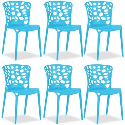 Homestyle4u Chaises de jardin - Bleu - Publicité Homestyle4u Chaises de jardin - Bleu - Publicité