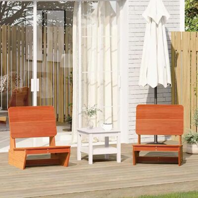 vidaXL Chaises de Jardin 2 pcs Bois de Pin Marron Rustique - Publicité vidaXL Chaises de Jardin 2 pcs Bois de Pin Marron Rustique - Publicité