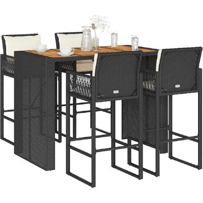 Ensemble de Bar de Jardin avec Coussins - Mobilier Extérieur - Publicité Ensemble de Bar de Jardin avec Coussins - Mobilier Extérieur - Publicité