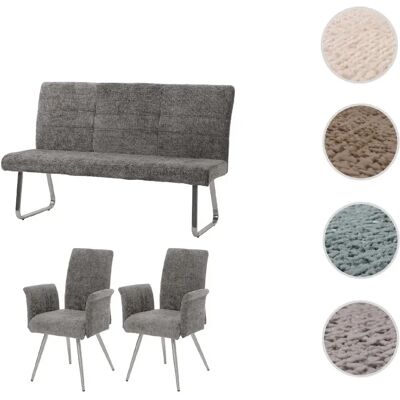 Mendler HWC-G55 Chaise + Banc (Lot de 2) - Publicité Mendler HWC-G55 Chaise + Banc (Lot de 2) - Publicité