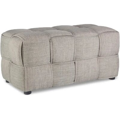 Decoshop26 Banc repose-pieds tissu - Gris - Publicité Decoshop26 Banc repose-pieds tissu - Gris - Publicité