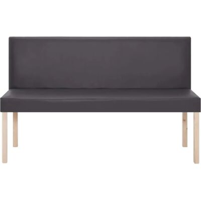 Helloshop26 Banc banquette classique - Gris - Publicité Helloshop26 Banc banquette classique - Gris - Publicité
