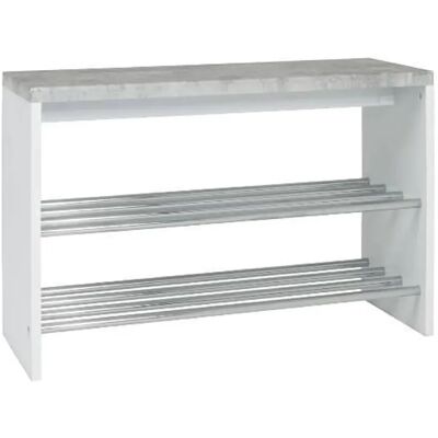 Pegane Banc avec rangement - Gris - Publicité Pegane Banc avec rangement - Gris - Publicité